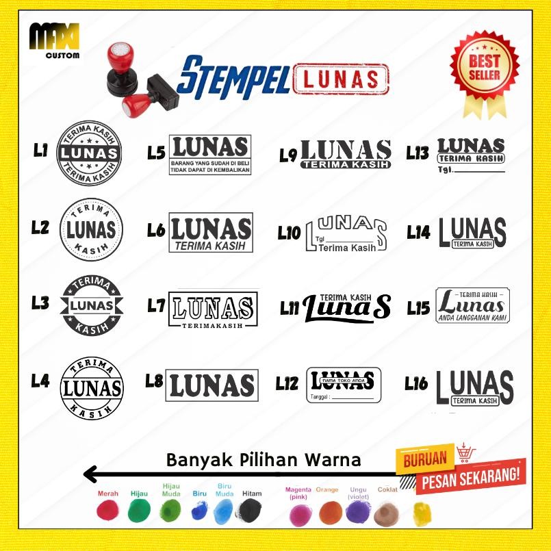 

Stempel Lunas / Stempel Flash / Stempel Custom / Stempel Otomatis / Stempel Lunas toko AST