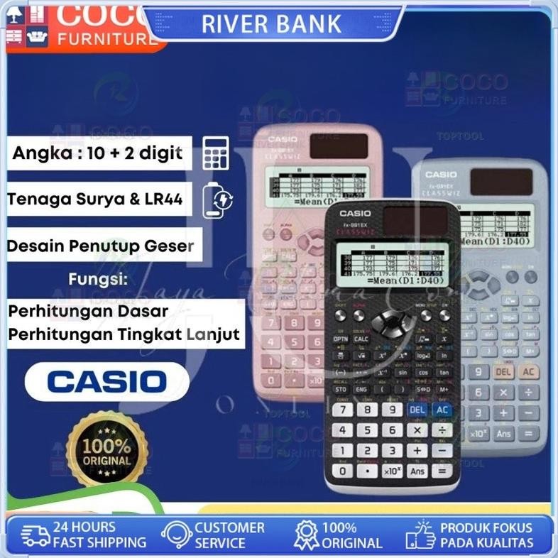 

Kalkulator Scientific Casio FX-991EX Classwiz Asli dan Bergaransi Kalkulator Scientific Casio ilmiah FX-991EX/991ES-Plus Calculator Scientific Casio Kalkulator Casio Scientific 417 Fungsi/Dua Sumber Tenaga Baterai Dan Tenaga Matahari/40 Konstanta Rumus