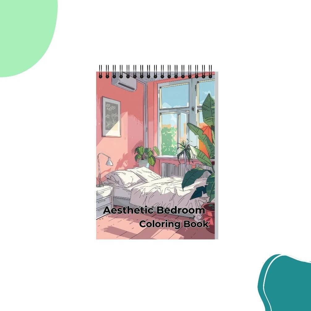 

Bedroom Aesthetic Coloring book buku merwarnai anak anak tebal 200gsm AST