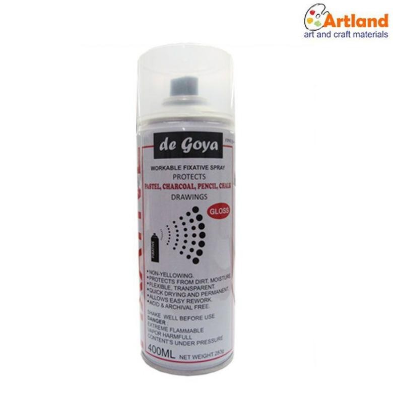 

DE GOYA DEGOYA FIXATIVE WORKABLE GLOSS SPRAY CAIRAN PELINDUNG GAMBAR LUKISAN AST