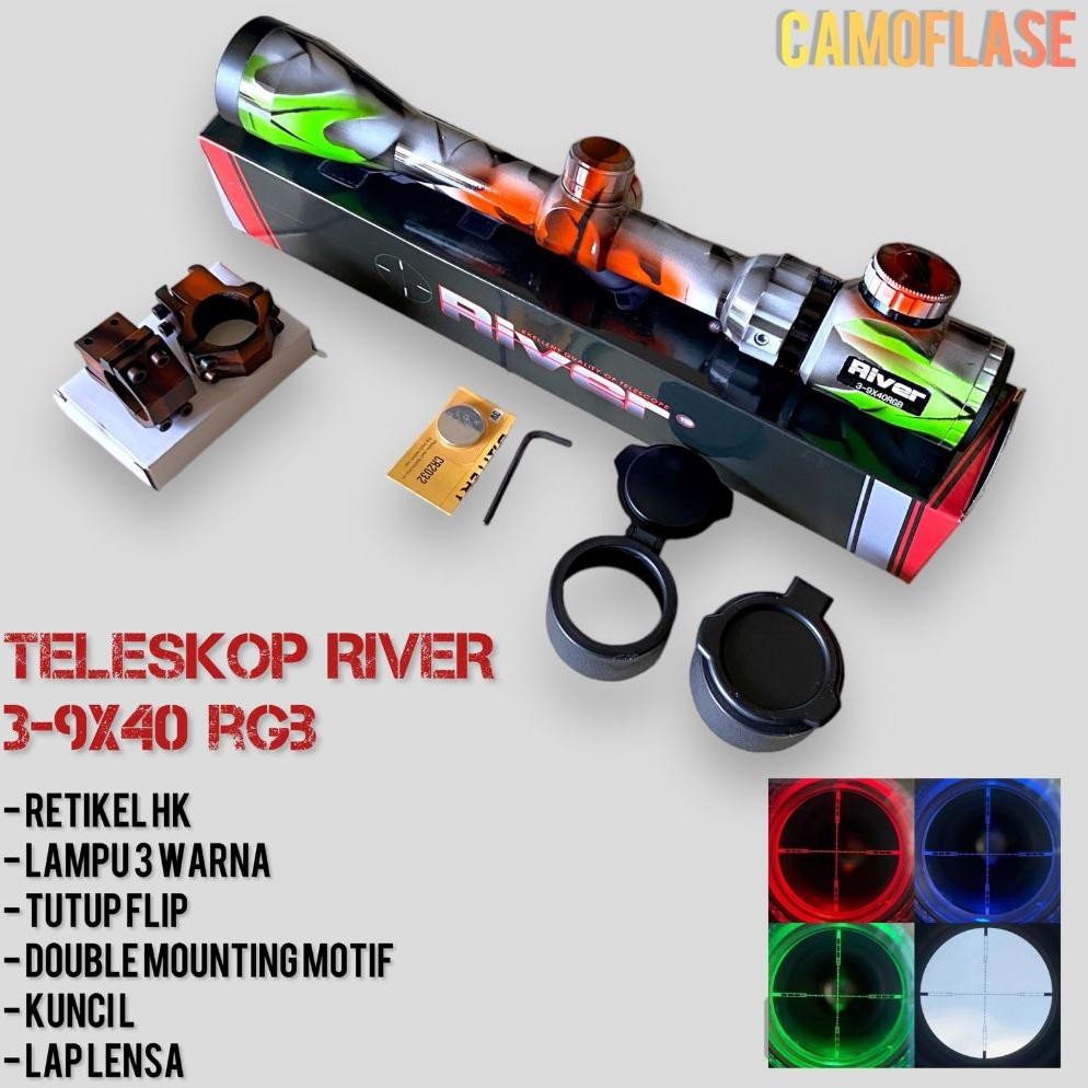 TOP  TELESKOP RIVER 3-9X40RGB  CAMOFLASE