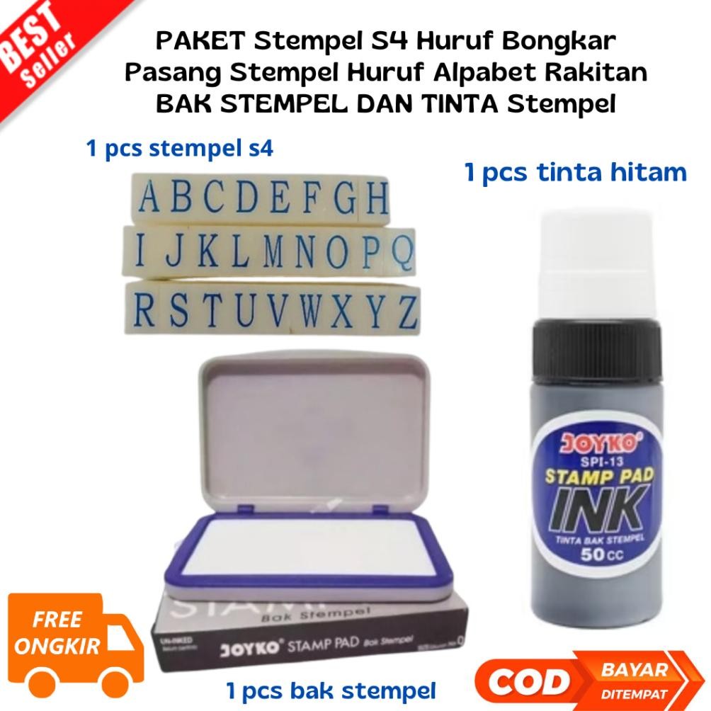 

[JIB] BAYAR DI TEMPAT PAKET Stempel S4 Huruf dan BAK STEMPEL DAN TINTA stempel huruf Bongkar Pasang Stempel Huruf Alpabet Rakitan AST
