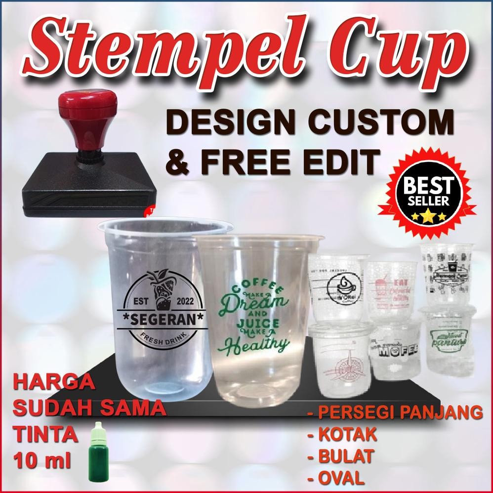 

STEMPEL GELAS CUP/ STEROFORM / PLASTIK / KAYU/WATERFROOF AST