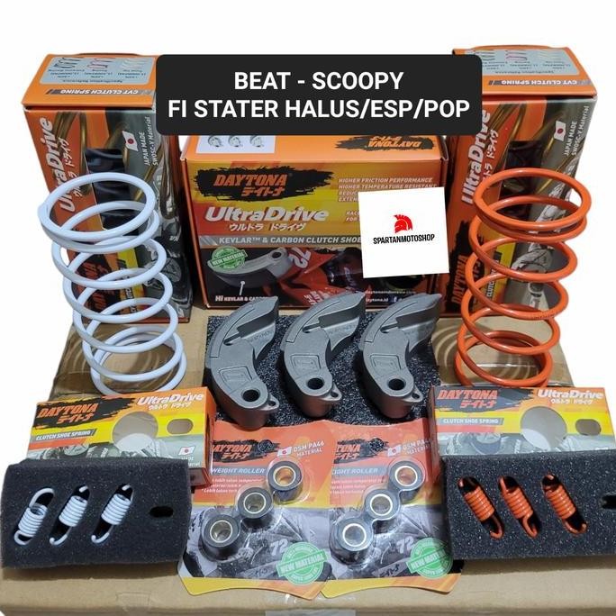 UPGRADE CVT BEAT SCOOPY FI STATER HALUS / ESP/ POP DAYTONA RACING