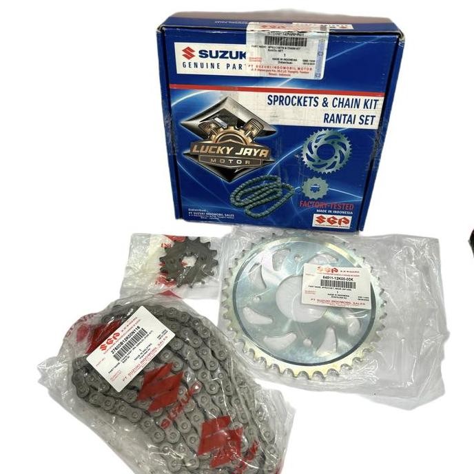 girset gearset gir gear set chainkit rantai Satria fu fi injeksi Ori