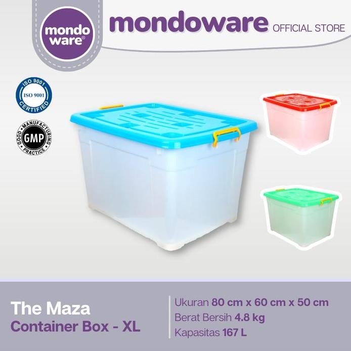 

Terlaris Container Box Premium Awet & Kuat- Maza - Xl - Mondoware Plastik C150