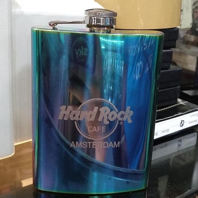 Botol Minum Stainless Hip Flask Hard Rock Cafe 6Oz