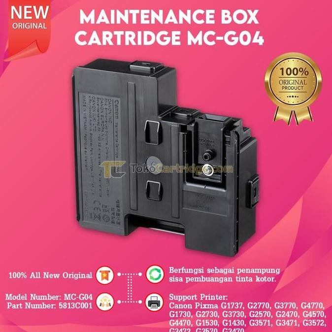 Maintenance Box Cartridge Mc-G04 Mcg04 Original New Original New Stok