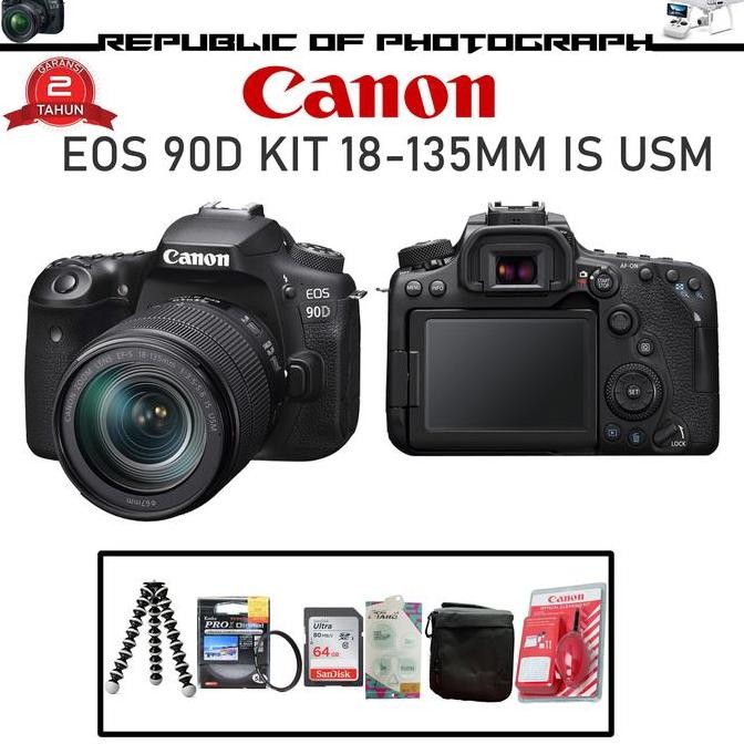 Tersedia CANON EOS 90D KIT 18-135MM IS USM/KAMERA DSLR CANON EOS 90D KIT 18-135