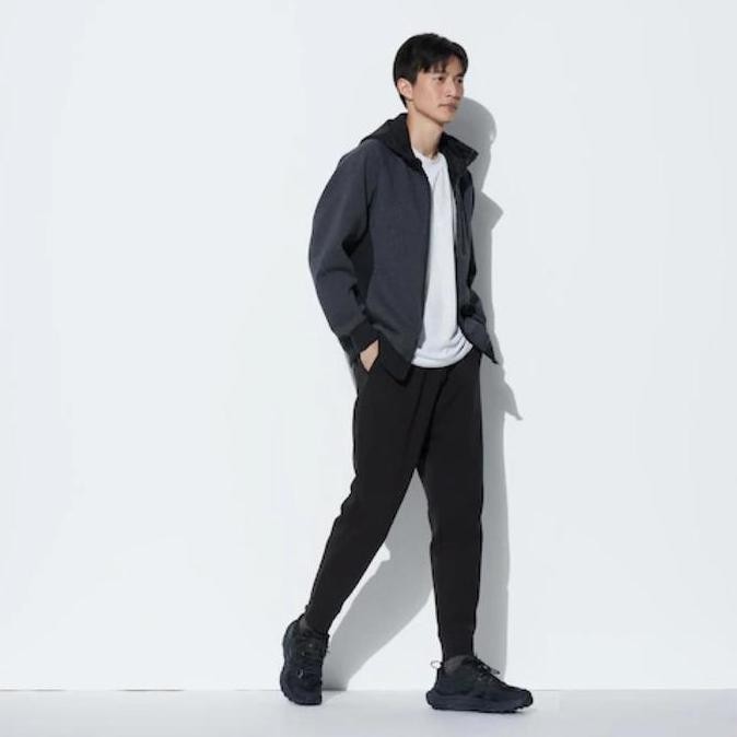 Uniqlo Men Pants Celana Sweat Dry Stretch Jogger Training Pria Black (Best Quality)