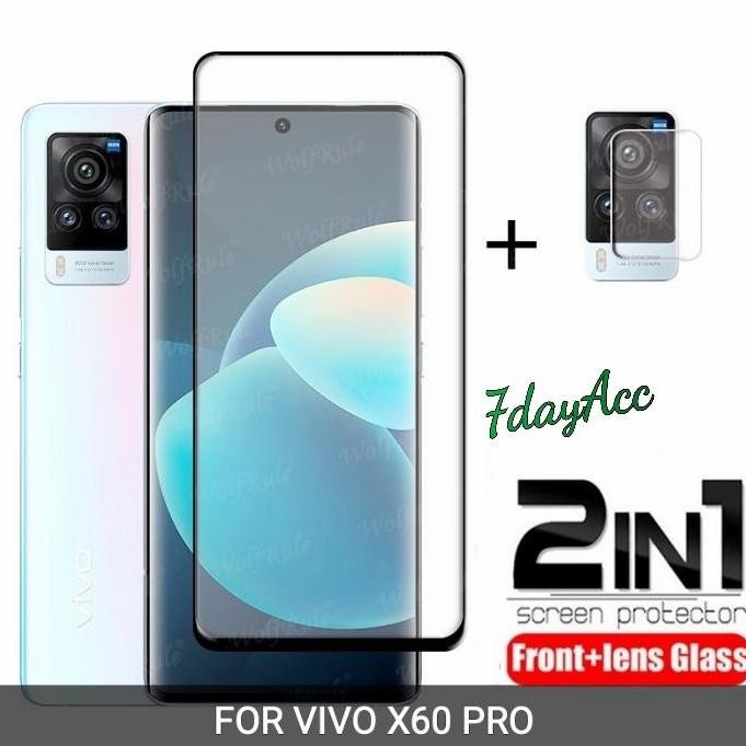 Tersedia VIVO X60 PRO / X60PRO TEMPERED GLASS FULL COVER + ANTI GORES KAMERA