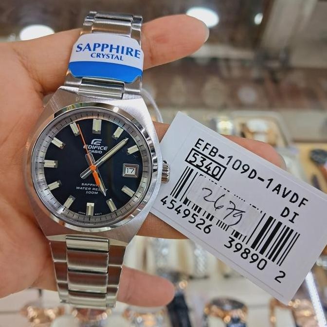 Grosir Jam Tangan Casio Edifice Efb-109D-1A Original Efb109 Sapphire Glass New