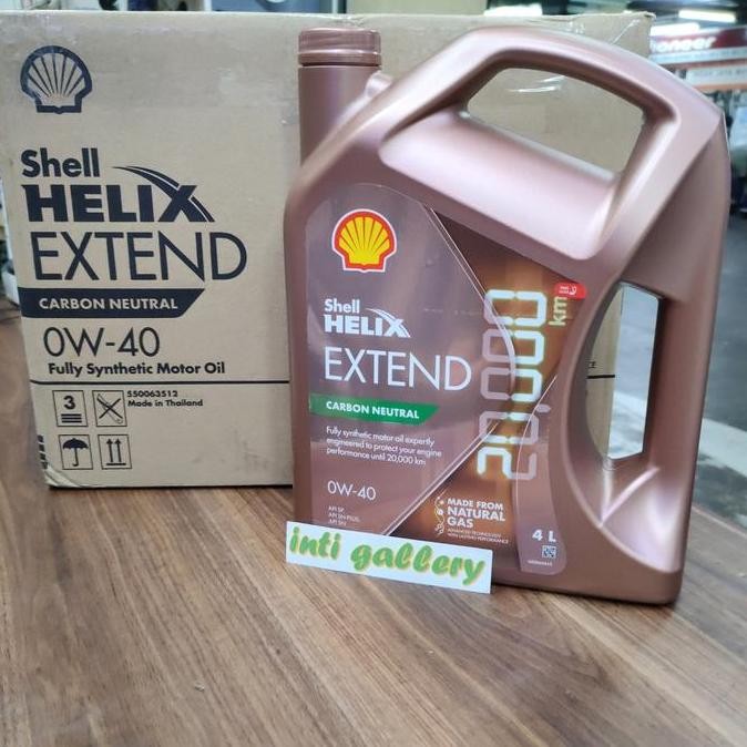 Oli Mesin Shell Helix Extend 0W-40 Full Synthetic 4 L Original