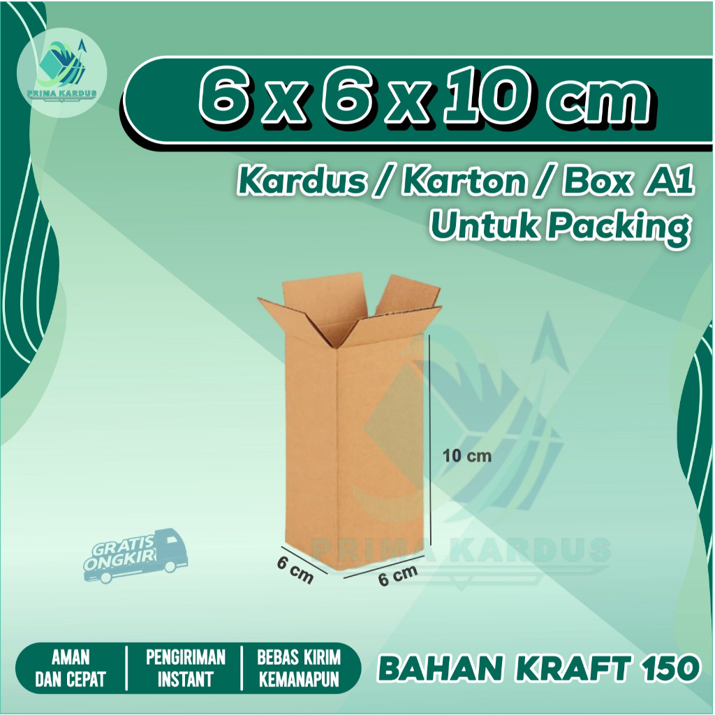 

Kardus Packing 6x6x10 cm| Box packing | Karton Packing