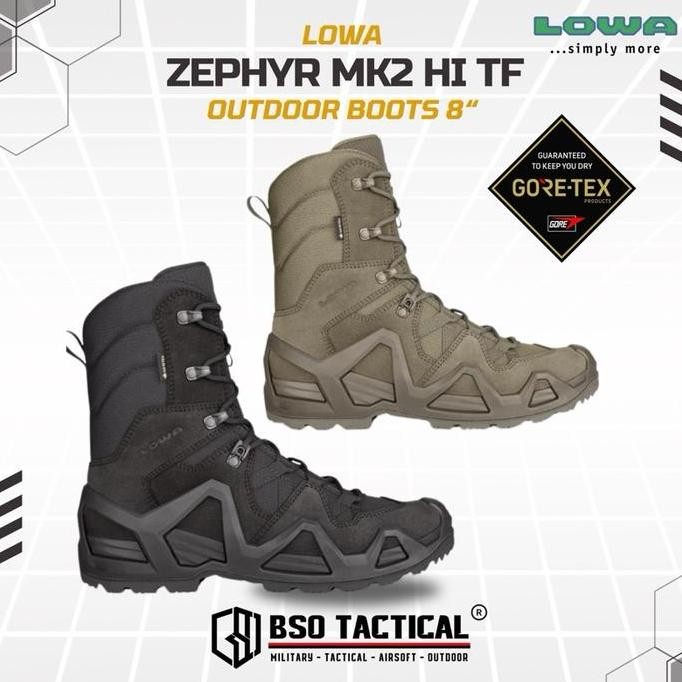 Tersedia Sepatu Tactical LOWA ZEPHYR MK2 GTX HI Outdoor Boots Shoe  High ORIGINAL