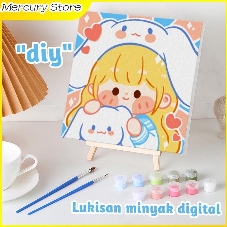 

Paint By Number Aesthetic Series Diy Digital Painting Kit Kanvas Painting Melukis Kanvas By Number AST