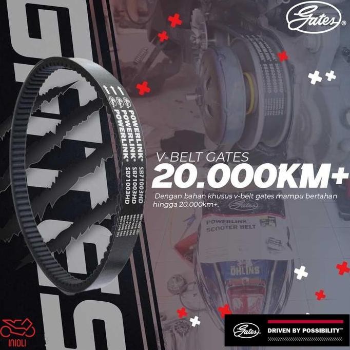 VAN BELT GATES V BELT Honda PCX 150 CBU THAILAND 23100-KZY-701 ASLI