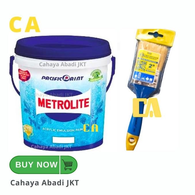 

METROLITE PUTIH 1LITER + Kuas 2in Sibiru AST