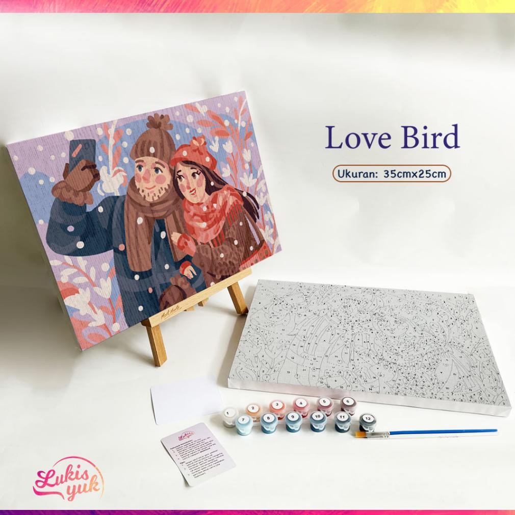 

Love Bird - Paint by Numbers Kit - 35x25cm - Cat Akrilik - Kanvas Lukis - by LukisYuk AST