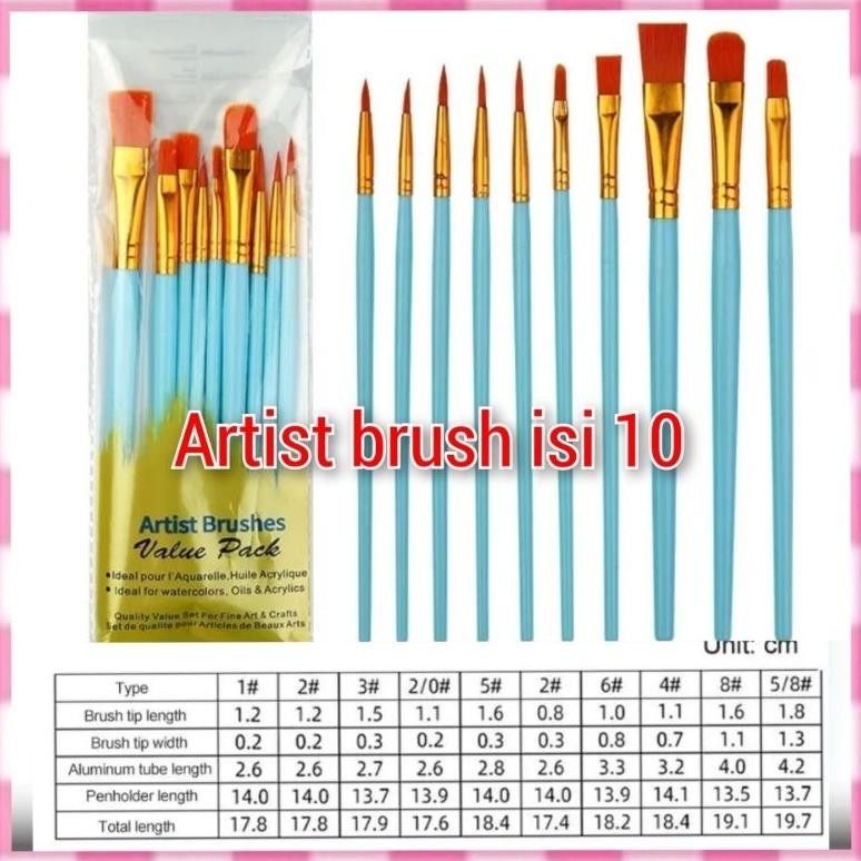

Kuas set Artist Brush isi 10 AST