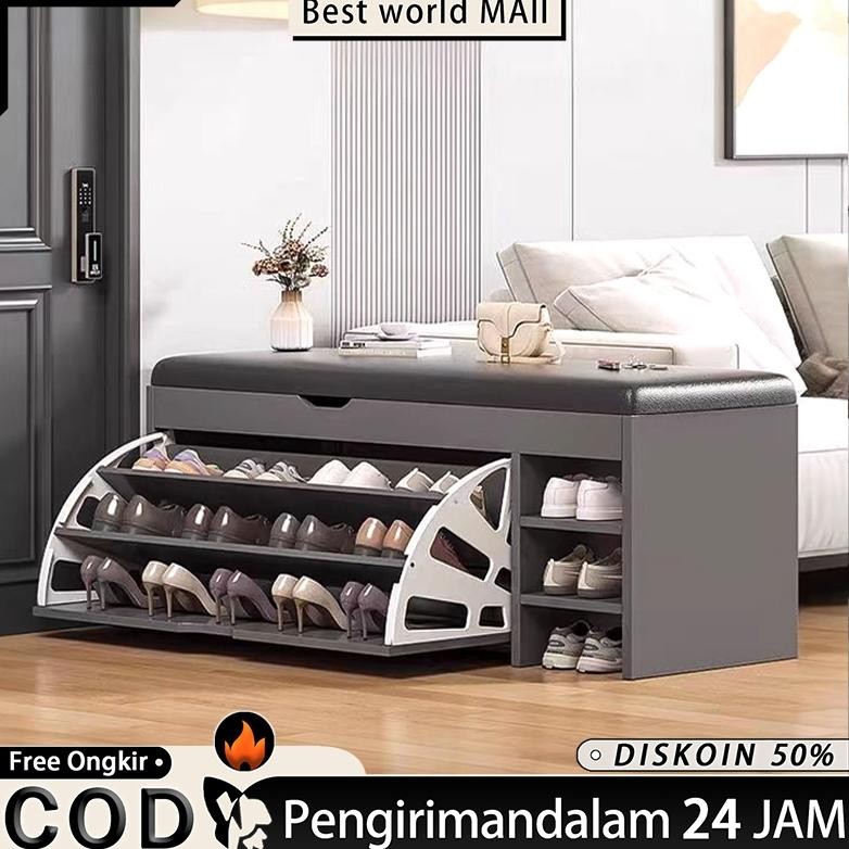 Rak Sepatu Kayu Lemari Sepatu Tertutup Lemari Sepatu Minimalis Rak Sepatu Sofa Lemari Sepatu Kayu Mi