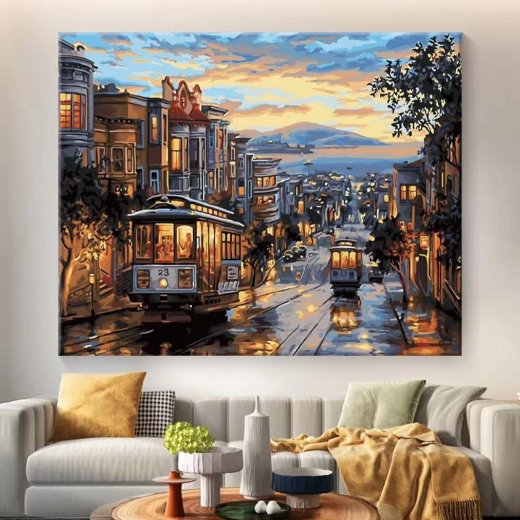 

DIY Painting Canvas Paint By Number kit Lukisan 40x50cm AST