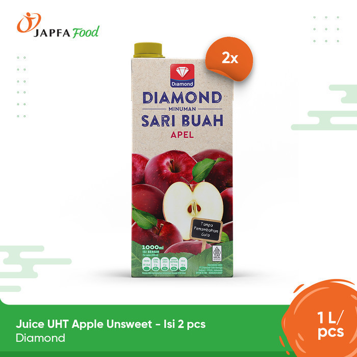 

Diamond Juice UHT Apple Unsweet 1L - Isi 2 pcs