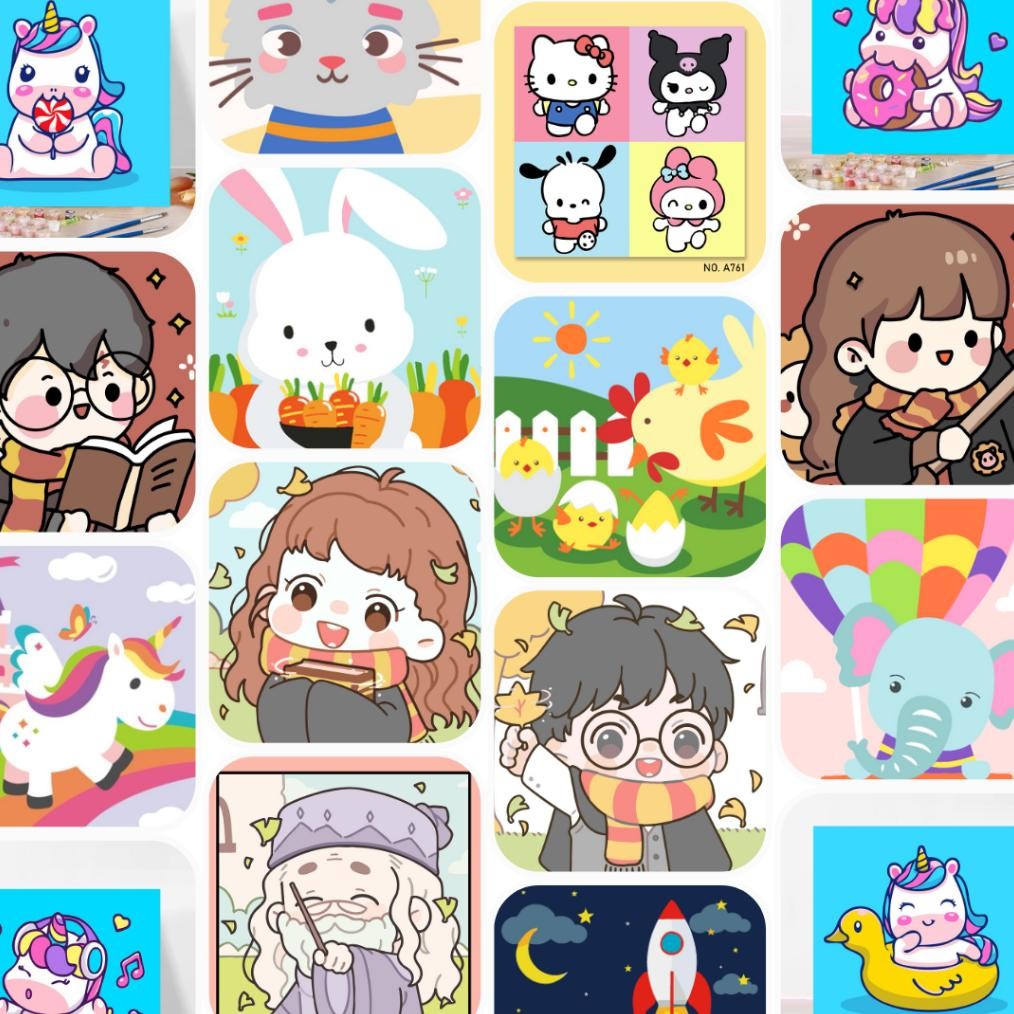 

[Boobiyo] Paint By Number Mainan Edukasi Anak/DIY 20x20 AST