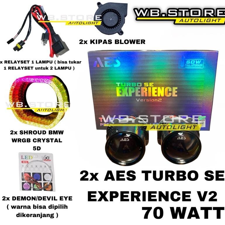 PAKET BILED AES TURBO SE EXPERIENCE VERSION 2 70 watt Upgrade 2.5 inch BLUE LENS Biled aes Biled 2.5