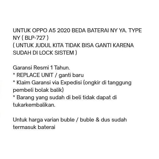 Rakkipanda Baterai Oppo A3S / A5 / A5S / A5 2020 / A7 /A7X ( Blp-673 )