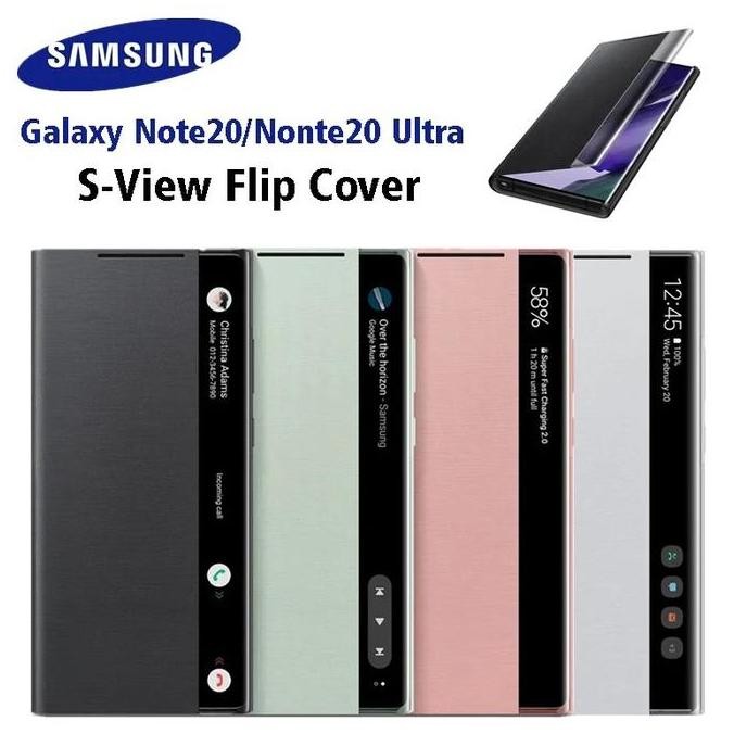 Flip Clear View Cover Case Untuk Samsung Note 20 Ultra 20Ultra
