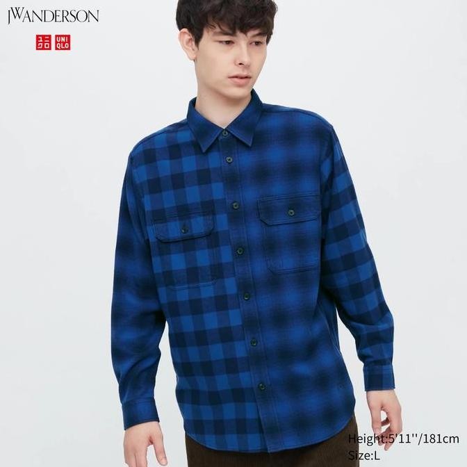 Sale Uniqlo X Jw Anderson Double Pocket Kemeja Flanel Original (Best Quality)