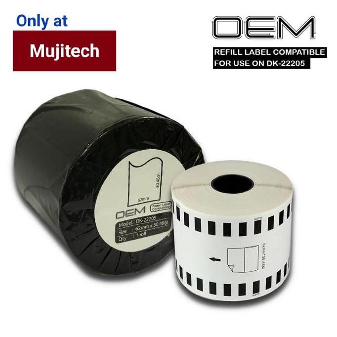 

Oem Label Dk-22205 Refill Size 62Mmx30M Untuk Brother Printer New Stok