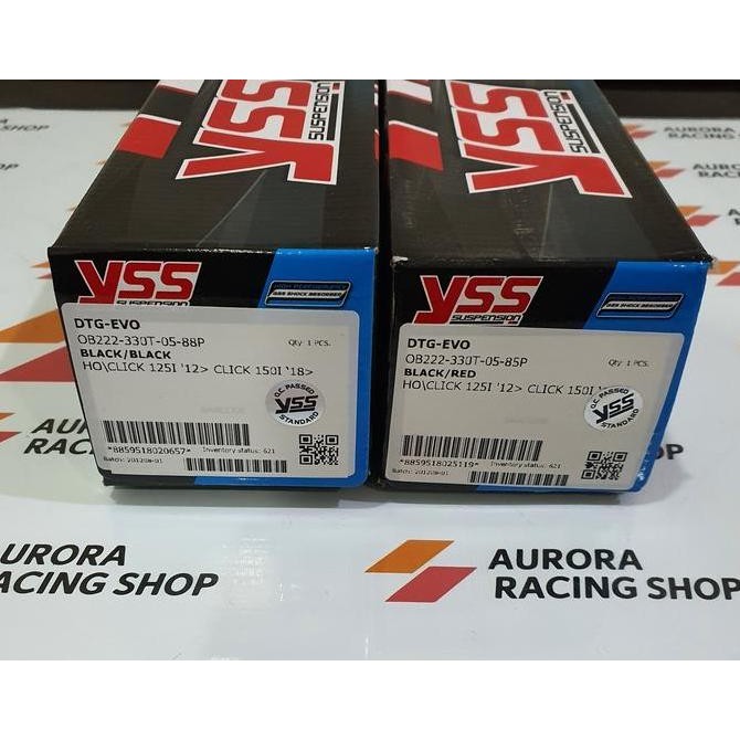 Shock YSS DTG EVO 330 Vario 125 - Vario 150 - Scoopy Fi - Black Series