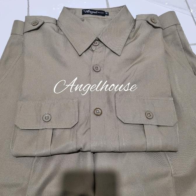 SERAGAM KERJA PEMDA KHAKI JAKARTA PRIA (PREMIUM) Baju