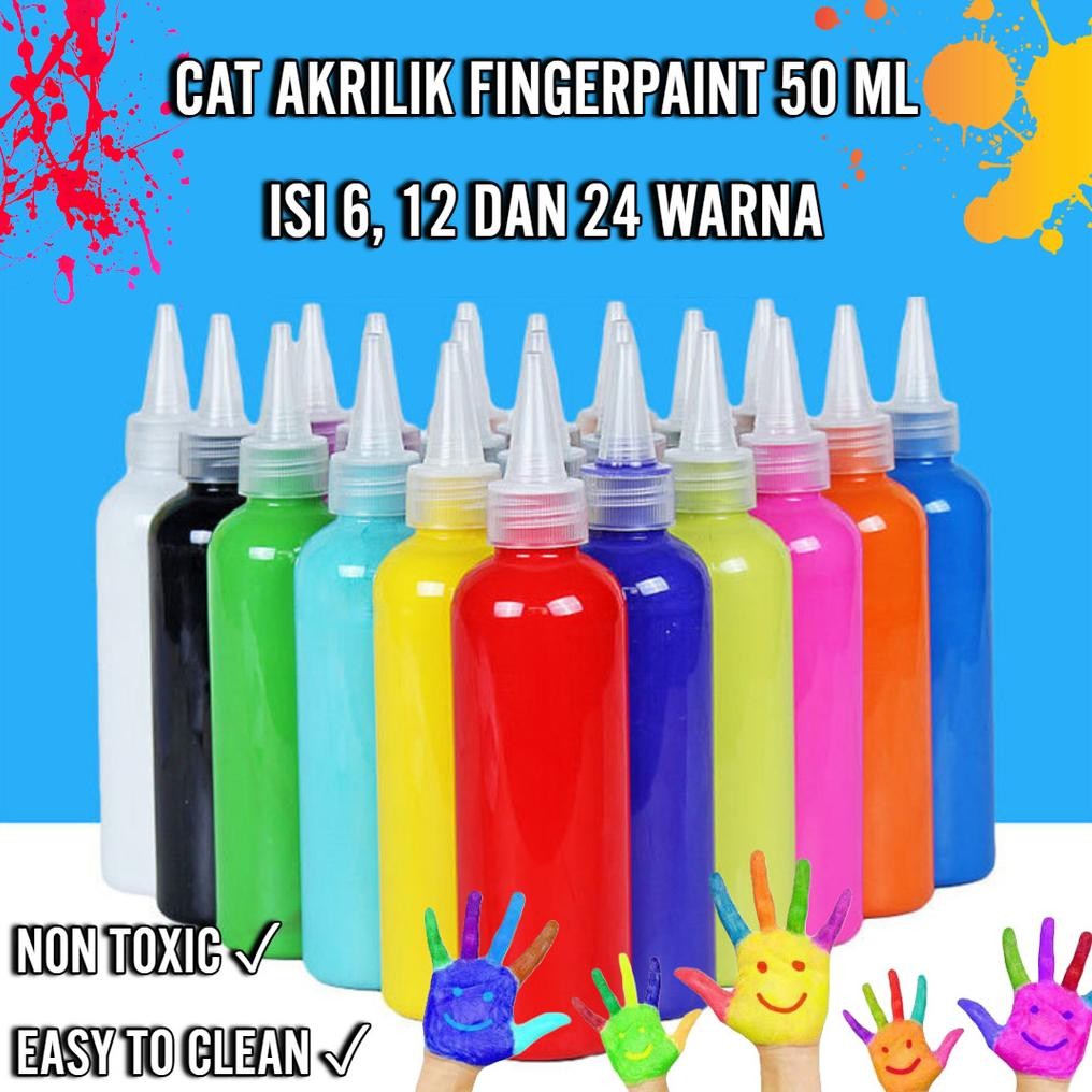 

CAT AKRILIK UNTUK MEWARNAI DAN MELUKIS NON TOXIC ISI 6, 12 DAN 24 ISI 50ML AMAN JIKA TERKENA KULIT AST