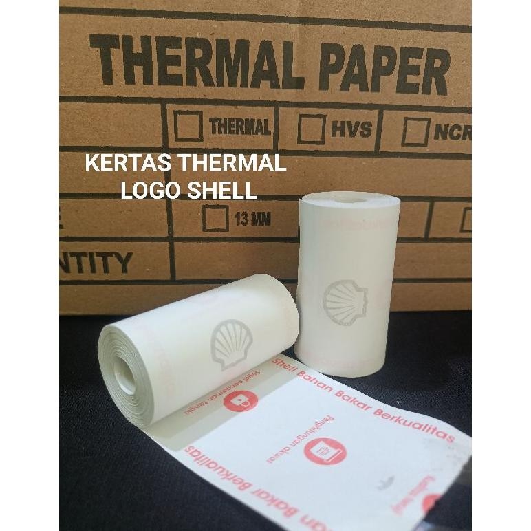 

( 10 ROLL ) KERTAS THERMAL LOGO SHELL 57X30 58X29MM AST