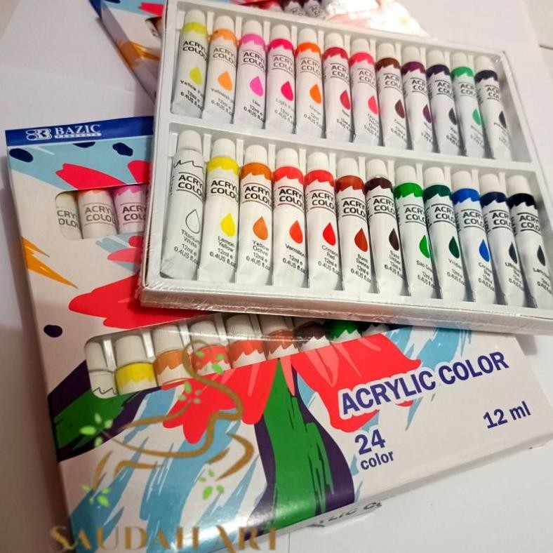

Cat Akrilik/Acrylic 24 warna 12ml BAZIC AST