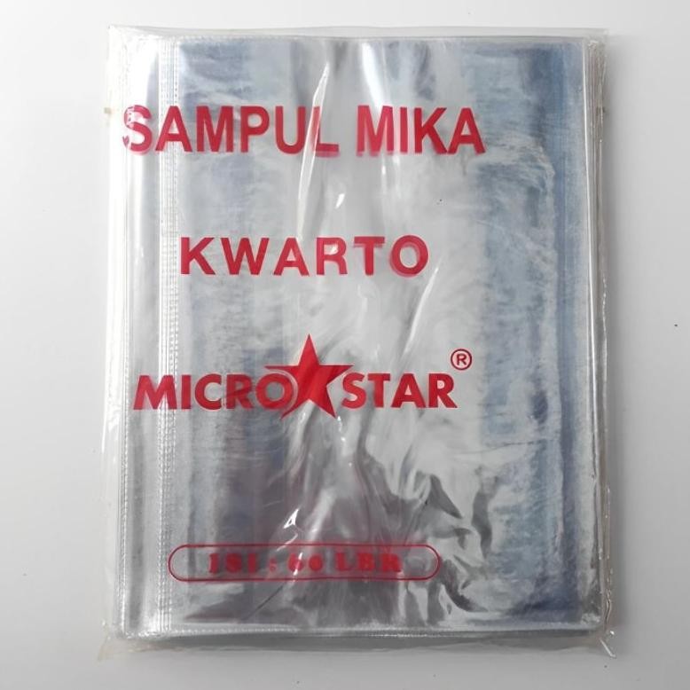 

SAMPUL MIKA KWARTO MICROSTAR TEBAL 0.06 (1PAK/60LEMBAR) AST