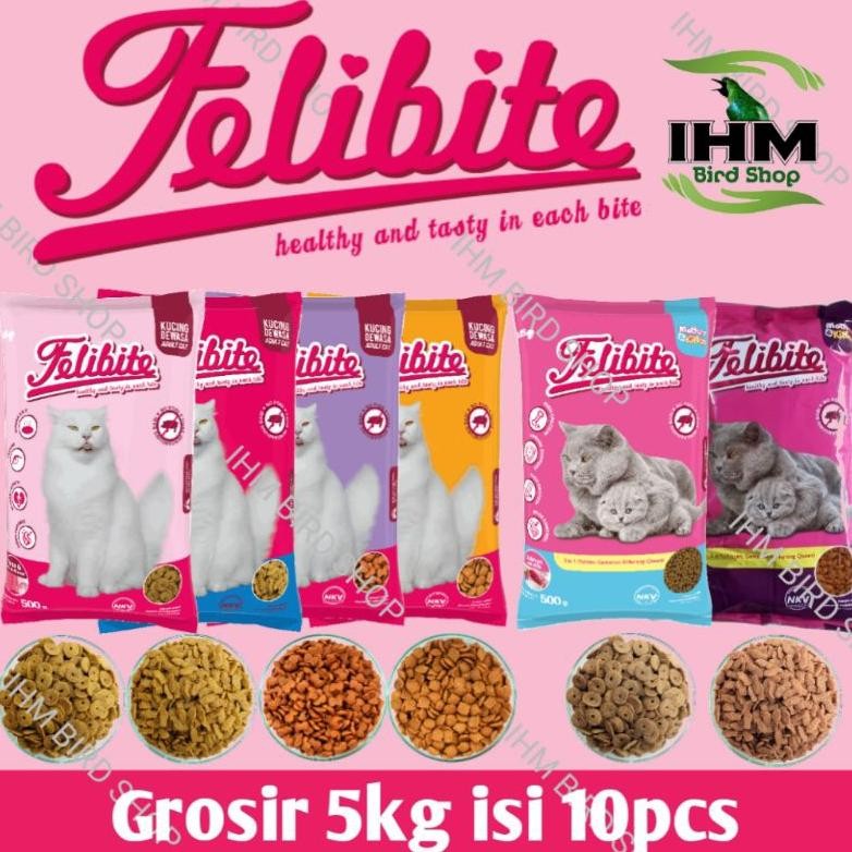 TERMURAH IHM - Felibite 5 kg Harga Grosir Felibite Fresh Pack 500gr x 10pcs Makanan Kucing Cat Food 