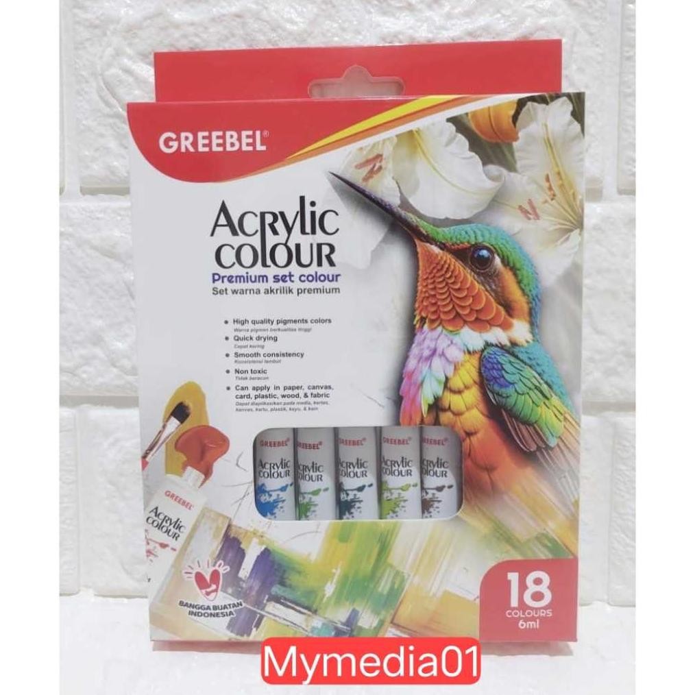 

CAT ACRYLIC PREMIUIM SET COLOUR 18 GREEBEL 6ML TERMURAH AST