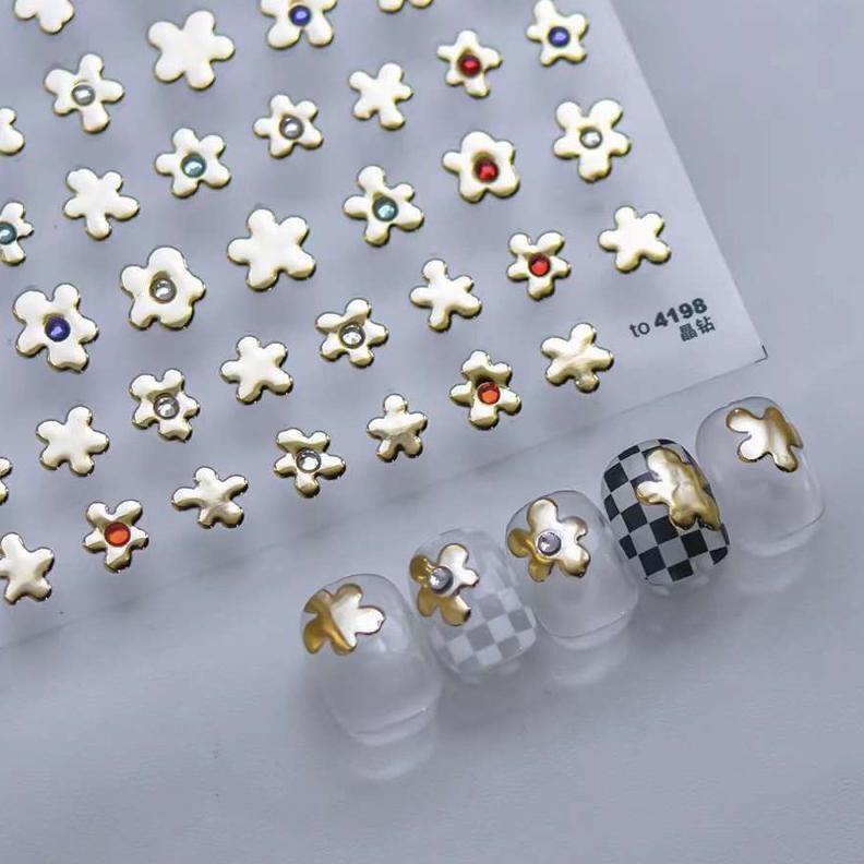 

STICKER FLOWER CHROME GOLD TO 4198 FOR NAIL ART STICKER KUKU AST