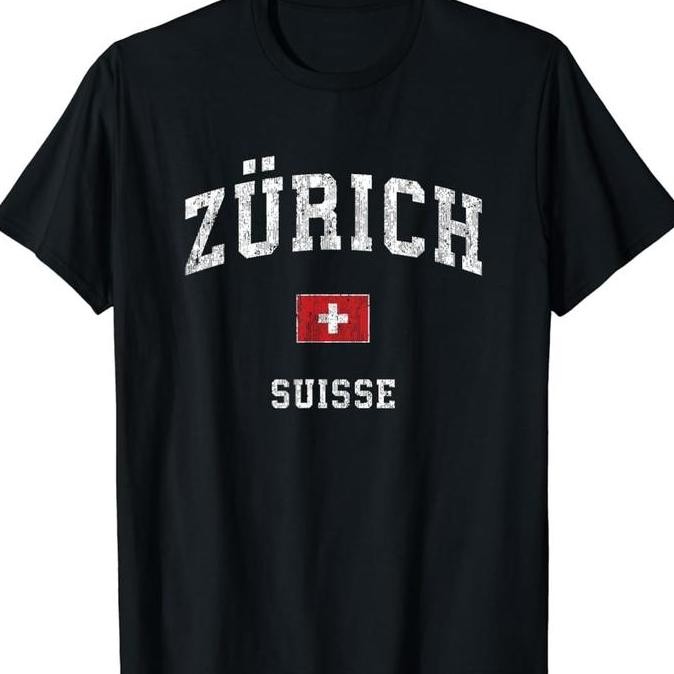 Kaos Oleh-oleh Swiss Switzerland Zurich - Baju Souvenir Zurich Switzerland