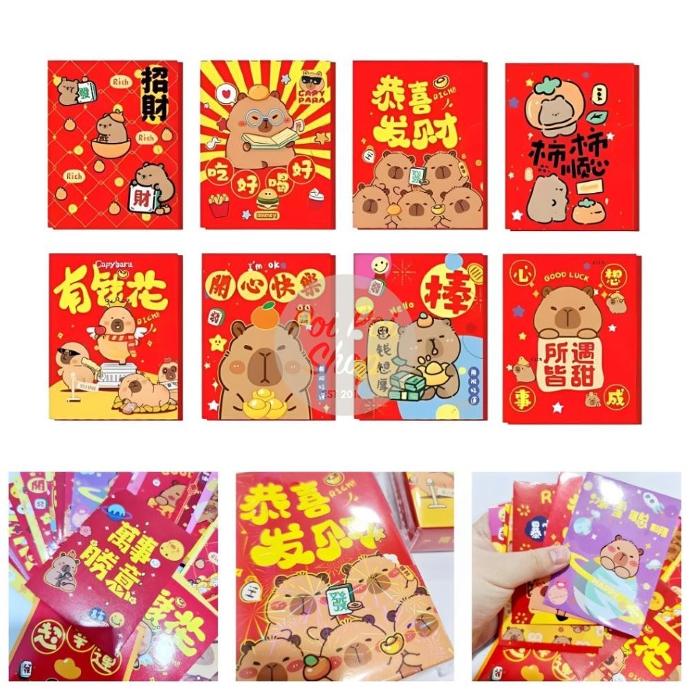 

Angpao Imlek Shio Ular 2025 Isi 36 Capybara Sanrio Karakter Glossy Premium Set Pendek Premium Sanrio Kartun Karakter Shio Ular Angpau Ampau Hongbao Kartun Grosir Murah isi 6 Tebal Motif Karakter Berkualitas Bahan Terbaik AST