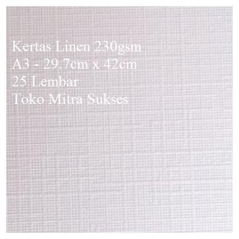 

25 Lembar Kertas LINEN Jepang 230 gsm A3 AST