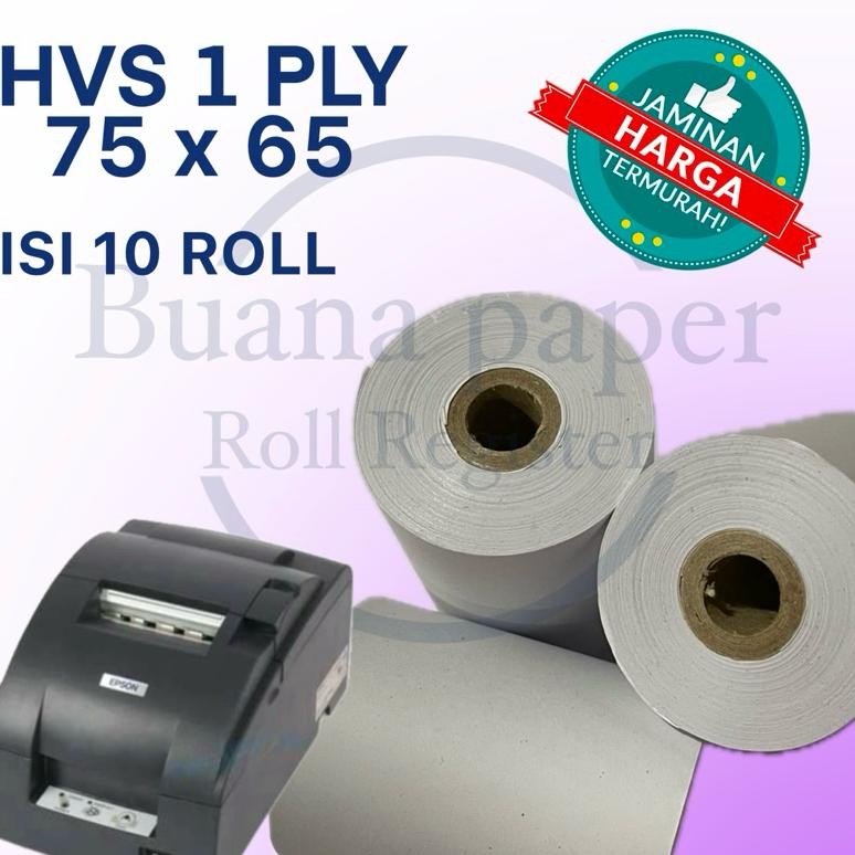 

Kertas Kasir HVS 1ply 75x65 AST