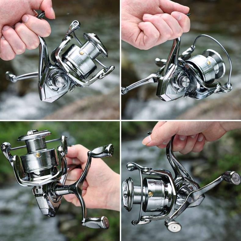 Sougayilang Reel Pancing Double Handle 1000-5000 Spinning Reel Metal