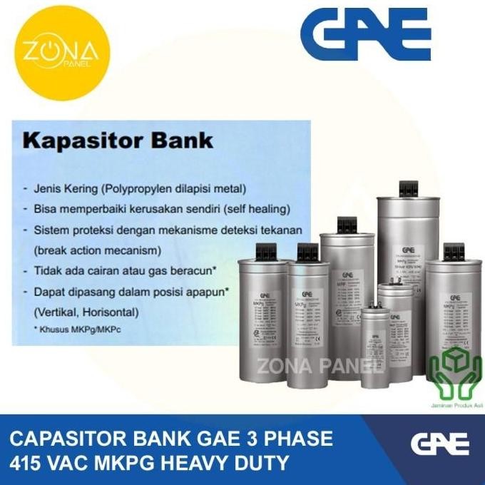 Grosir Kapasitor Capasitor Bank Gae Mkpg 3 Phase 25 Kvar 25Kvar 415V