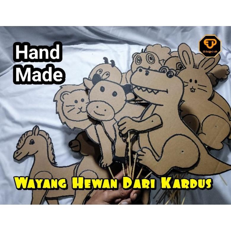 

Termurah Prakarya Wayang hewan dari kardus/Kerajinan kardus