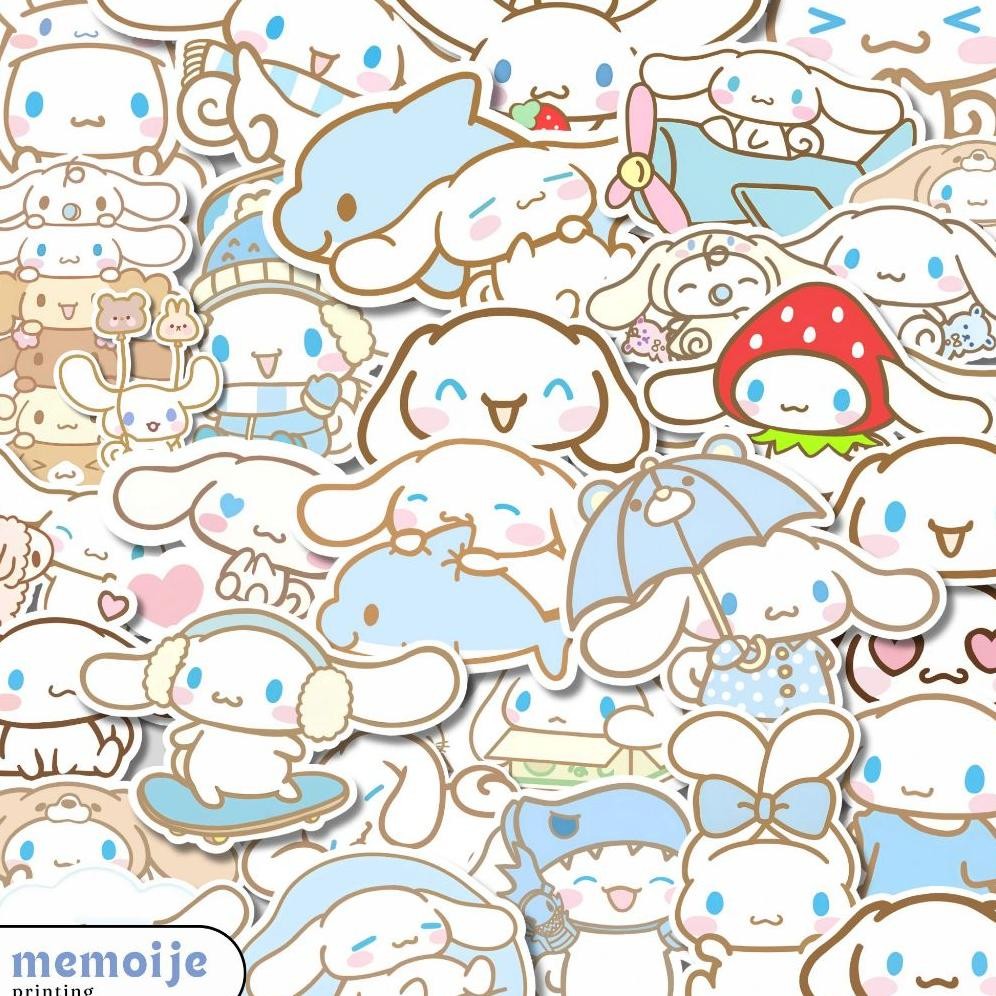 

(50+ PCS) Stiker Cinamoroll Sanrio Vinyl Waterproof Sticker Lucu untuk Laptop, Helm, HP, Motor AST